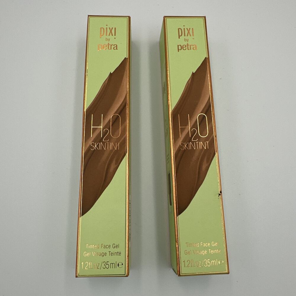 PIXI‎ By Petra SkinTint TINTED Moisturizer Face Gel Chestnut Makeup - 2 Boxes